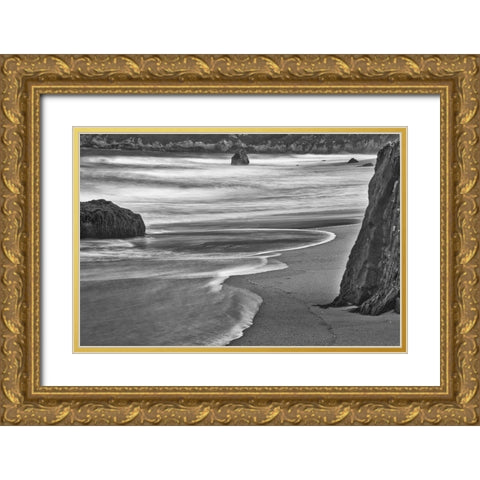 Garapata Beach-Carmel by the Sea-California Gold Ornate Wood Framed Art Print with Double Matting by Ford, John