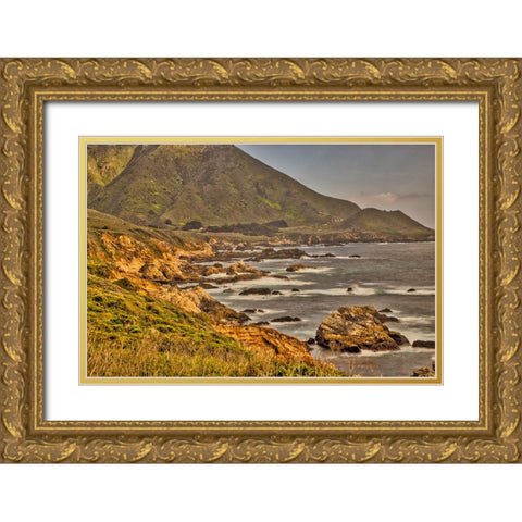 Garapata Beach-Carmel by the Sea-California Gold Ornate Wood Framed Art Print with Double Matting by Ford, John