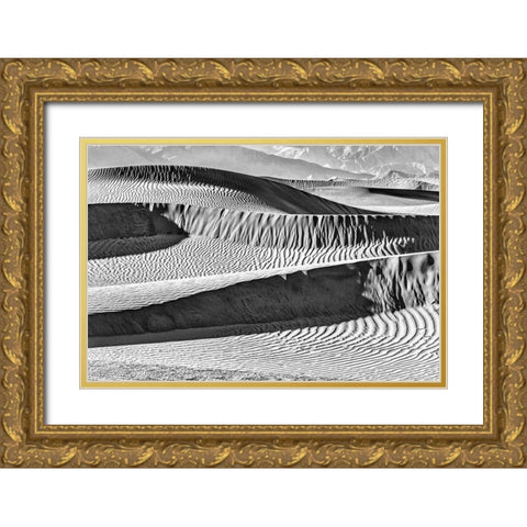 Mesquite Dunes-Death Valley National Park-California Gold Ornate Wood Framed Art Print with Double Matting by Ford, John