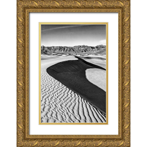 Mesquite Dunes-Death Valley National Park-California Gold Ornate Wood Framed Art Print with Double Matting by Ford, John