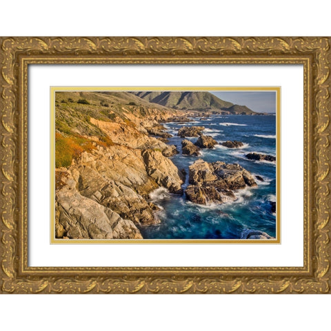 Garapata Beach-Carmel by the Sea-California Gold Ornate Wood Framed Art Print with Double Matting by Ford, John
