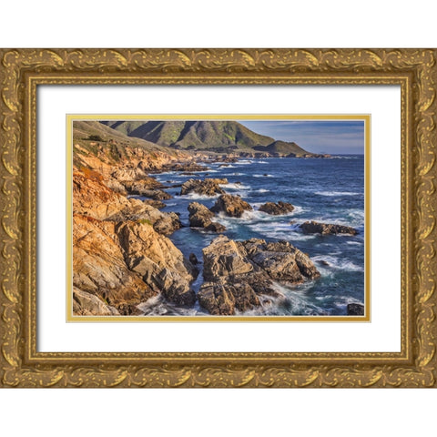Garapata Beach-Carmel by the Sea-California Gold Ornate Wood Framed Art Print with Double Matting by Ford, John