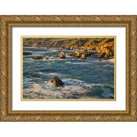 Garapata Beach-Carmel by the Sea-California Gold Ornate Wood Framed Art Print with Double Matting by Ford, John