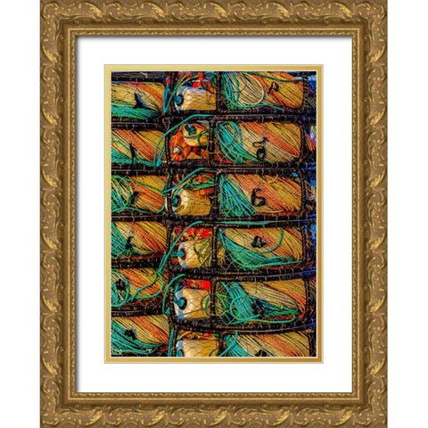 California-USA-Crescent City-Crescent City Marina Gold Ornate Wood Framed Art Print with Double Matting by Restuccia, Joe III