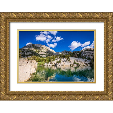 Treasure Lake-John Muir Wilderness-Sierra Nevada Mountains-California-USA Gold Ornate Wood Framed Art Print with Double Matting by Bishop, Russ