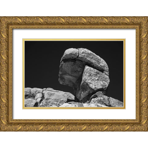 Granite Boulders- Joshua Tree National Park- California Gold Ornate Wood Framed Art Print with Double Matting by Muench, Zandria