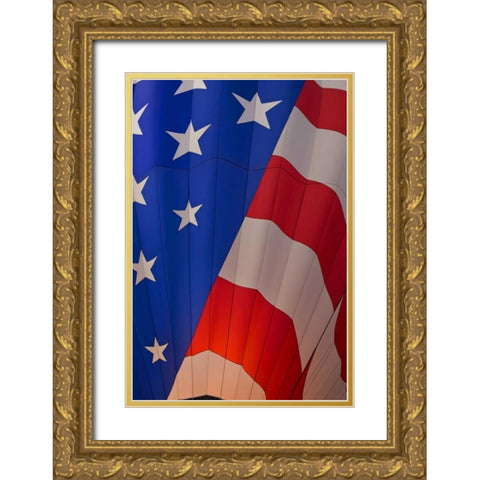 CO, Colorado Springs, A hot air balloon inflates Gold Ornate Wood Framed Art Print with Double Matting by Grall, Don