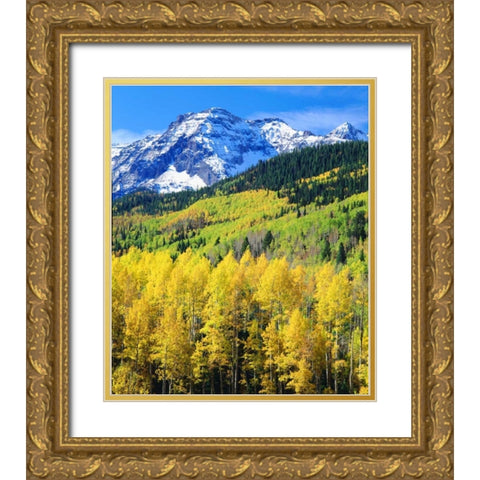 Colorado, Rocky Mountains, Autumn in the Rockies Gold Ornate Wood Framed Art Print with Double Matting by Talbot Frank, Christopher