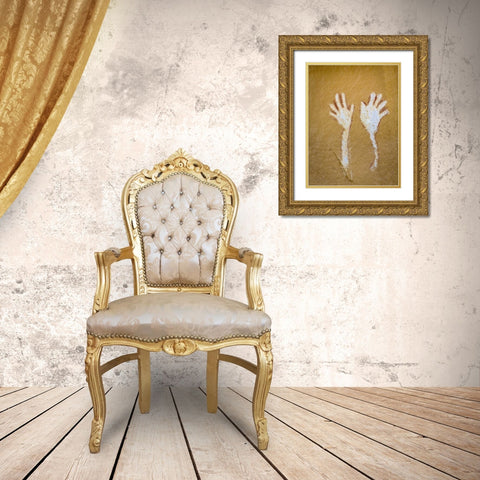 CO,  Canyon Pintado District, Pictograph of hands Gold Ornate Wood Framed Art Print with Double Matting by Paulson, Don