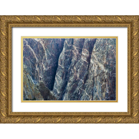 Colorado, Gunnison NP Scenic of Black Canyon Gold Ornate Wood Framed Art Print with Double Matting by Paulson, Don