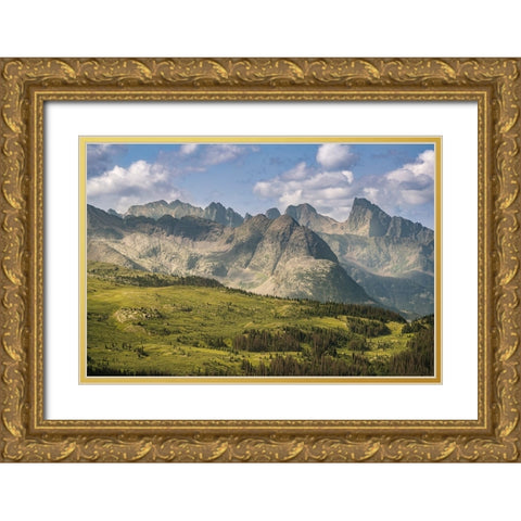 USA-Colorado-San Juan Mountains Mountain and valley landscape Gold Ornate Wood Framed Art Print with Double Matting by Jaynes Gallery