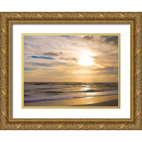 Sunset on Sanibel Island-Florida-USA Gold Ornate Wood Framed Art Print with Double Matting by Miller, Anna