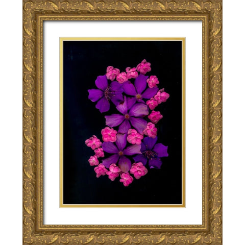 USA-Florida-Celebration-A bouquet of flowers Gold Ornate Wood Framed Art Print with Double Matting by Looney, Hollice