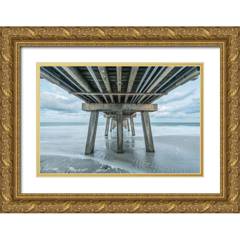 Florida-Naples-Naples Pier Gold Ornate Wood Framed Art Print with Double Matting by Tilley, Rob