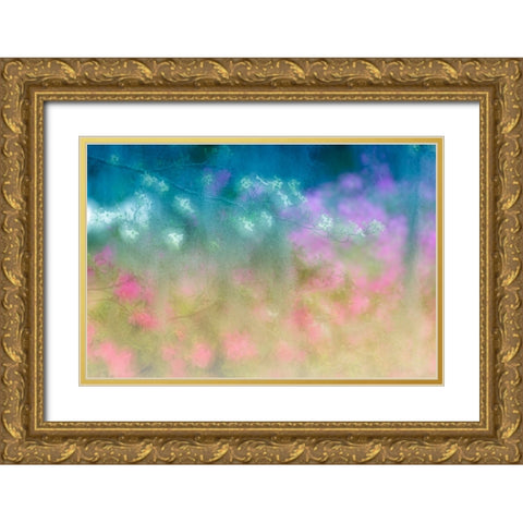 Soft focus view of flowering dogwood trees and azaleas in full bloom in spring-Bonaventure Cemetery Gold Ornate Wood Framed Art Print with Double Matting by Jones, Adam