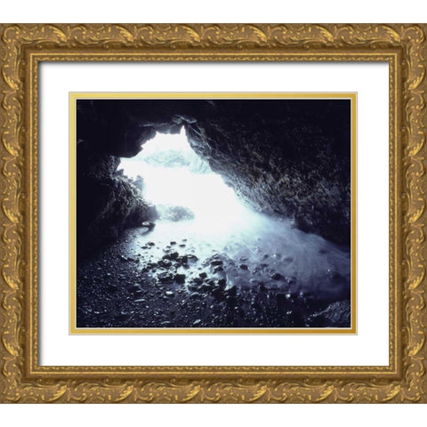 USA, Hawaii A sea cave Gold Ornate Wood Framed Art Print with Double Matting by Talbot Frank, Christopher