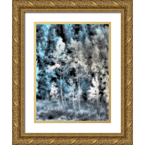 USA-Idaho-Aspens a with soft focus Gold Ornate Wood Framed Art Print with Double Matting by Eggers, Terry