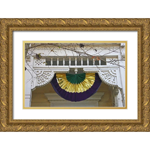 Louisiana, New Orleans, A Mardi Gras decoration Gold Ornate Wood Framed Art Print with Double Matting by Noble Gardner, Nancy