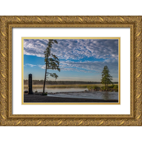 USA-Minnesota-Itasca State Park-Mississippi Headwaters Gold Ornate Wood Framed Art Print with Double Matting by Hawkins, Peter
