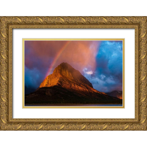 Glacier National Park-Grinnell Gold Ornate Wood Framed Art Print with Double Matting by Theodore, George