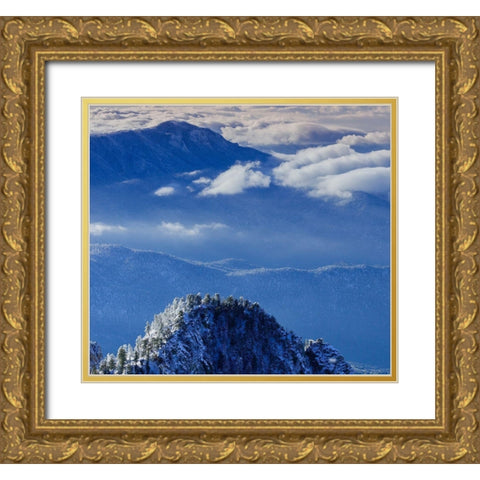 View from the Sandia Mountain Wilderness-New Mexico Gold Ornate Wood Framed Art Print with Double Matting by Pryor, Maresa