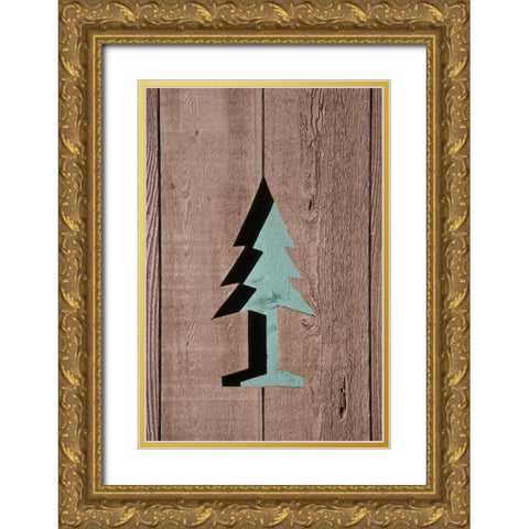 OR, Mount Hood NF US Forest Service symbol Gold Ornate Wood Framed Art Print with Double Matting by Paulson, Don