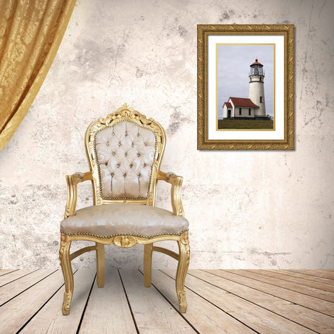 OR, Cape Blanco Oldest standing lighthouse Gold Ornate Wood Framed Art Print with Double Matting by Kaveney, Wendy