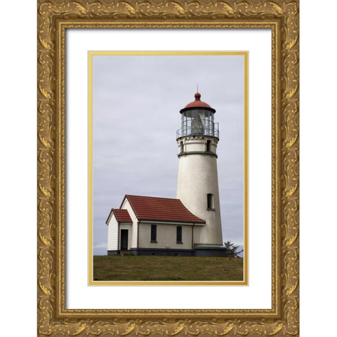 OR, Cape Blanco Oldest standing lighthouse Gold Ornate Wood Framed Art Print with Double Matting by Kaveney, Wendy