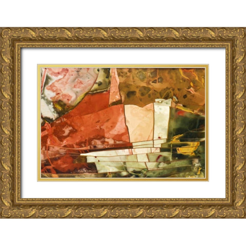 Oregon, Owyhee River Valley Morrisonite Jasper Gold Ornate Wood Framed Art Print with Double Matting by Kirkland, Dennis