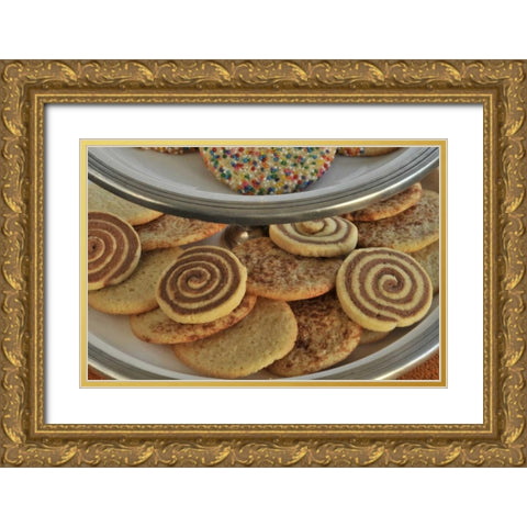 Oregon, Portland Sugar cookies on tray Gold Ornate Wood Framed Art Print with Double Matting by Terrill, Steve