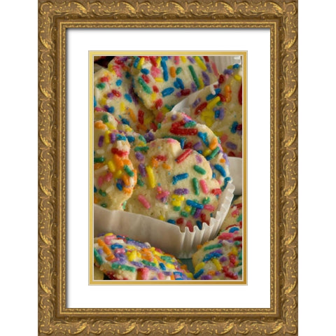 Oregon, Portland Sugar cookies with sprinkles Gold Ornate Wood Framed Art Print with Double Matting by Terrill, Steve