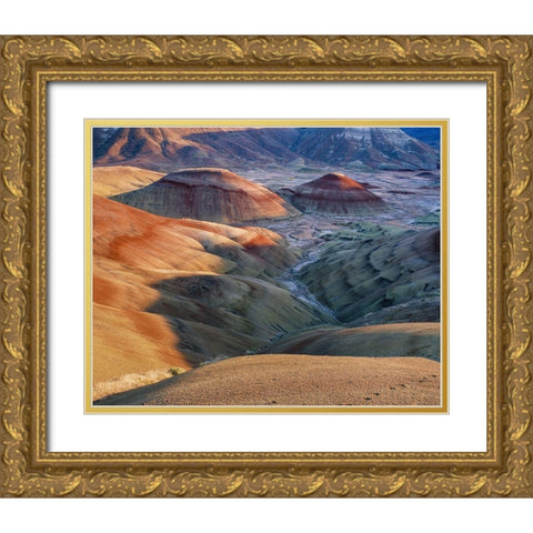 Painted Hills at John Day Fossil Beds National Monument-Oregon Gold Ornate Wood Framed Art Print with Double Matting by Garber, Howie