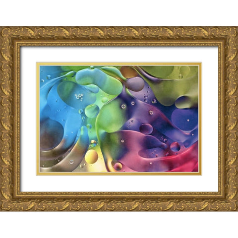 USA, Pennsylvania, Erie Oil abstract Gold Ornate Wood Framed Art Print with Double Matting by Anon, Ellen