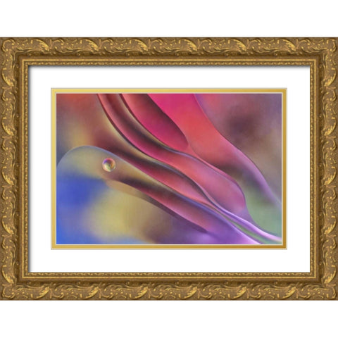 USA, Pennsylvania, Erie Oil abstract Gold Ornate Wood Framed Art Print with Double Matting by Anon, Ellen