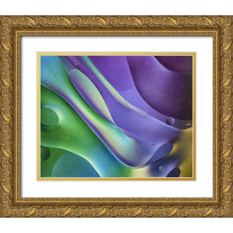 USA, Pennsylvania, Erie Oil abstract Gold Ornate Wood Framed Art Print with Double Matting by Anon, Ellen