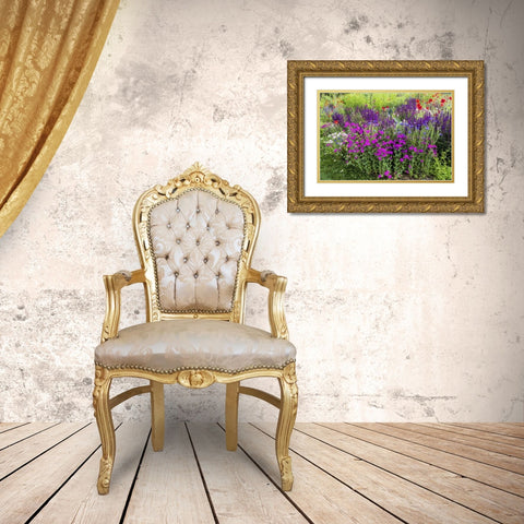 USA, Pennsylvania Summer flowers Gold Ornate Wood Framed Art Print with Double Matting by OBrien, Jay