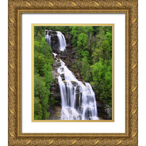 USA, Whitewater Falls in South Carolina Gold Ornate Wood Framed Art Print with Double Matting by Talbot Frank, Christopher