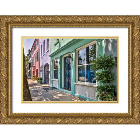 Usa-South Carolina-Charleston Gold Ornate Wood Framed Art Print with Double Matting by Looney, Hollice