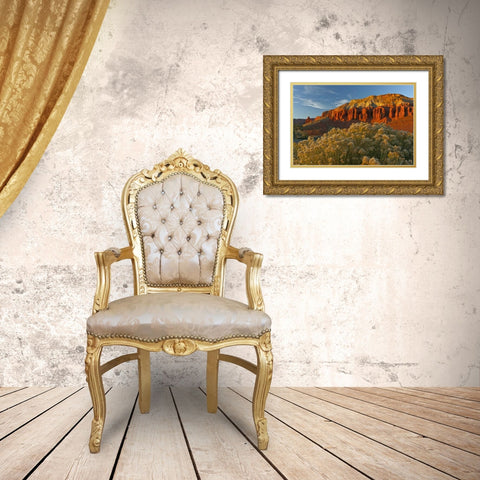 UT, Capitol Reef NP Sunset of Panorama Point Gold Ornate Wood Framed Art Print with Double Matting by Illg, Cathy and Gordon