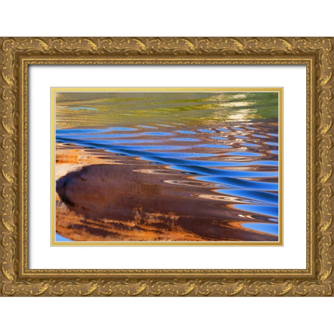 Utah, Glen Canyon Reflection in Lake Powell Gold Ornate Wood Framed Art Print with Double Matting by Paulson, Don