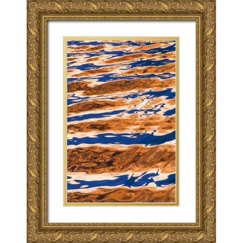 Utah, Glen Canyon Reflection in Lake Powell Gold Ornate Wood Framed Art Print with Double Matting by Paulson, Don