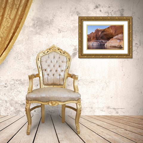 Utah, Glen Canyon Alcove in Fifty Mile Canyon Gold Ornate Wood Framed Art Print with Double Matting by Paulson, Don