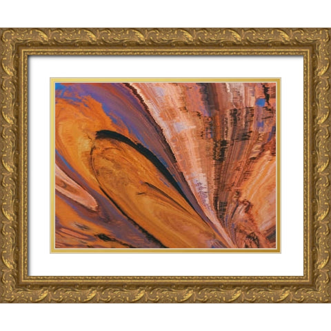 Utah, Glen Canyon Reflection in Lake Powell Gold Ornate Wood Framed Art Print with Double Matting by Paulson, Don