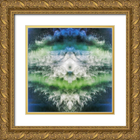 Utah, Glen Canyon Cliff reflects in Lake Powell Gold Ornate Wood Framed Art Print with Double Matting by Paulson, Don