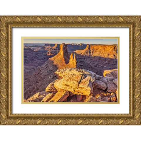 Dead Horse Point-Canyonlands National Park-Utah Gold Ornate Wood Framed Art Print with Double Matting by Ford, John