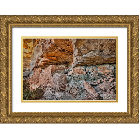 Little Westwater Ruin-Canyonlands National Park-Utah Gold Ornate Wood Framed Art Print with Double Matting by Ford, John