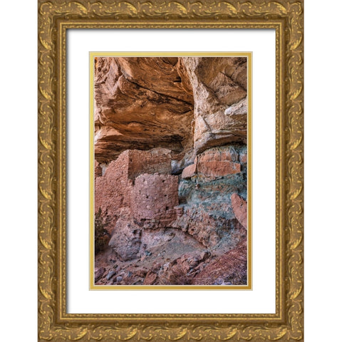 Little Westwater Ruin-Canyonlands National Park-Utah Gold Ornate Wood Framed Art Print with Double Matting by Ford, John