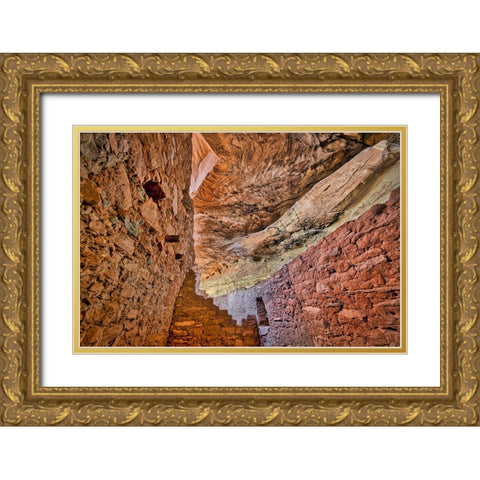 Little Westwater Ruin-Canyonlands National Park-Utah Gold Ornate Wood Framed Art Print with Double Matting by Ford, John