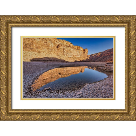 Pool-Colorado River-Moab-Utah Gold Ornate Wood Framed Art Print with Double Matting by Ford, John