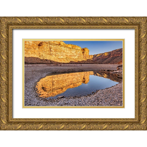 Pool-Colorado River-Moab-Utah Gold Ornate Wood Framed Art Print with Double Matting by Ford, John